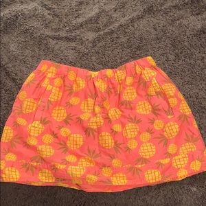 JCrew Pink Pineapple Mini Skirt (M)